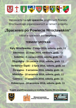 Plakat Spacerem po Powiecie Wrocławskim